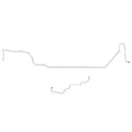 WIN0242OM- 03-05 Liberty non-ABS, Intermediate Brake Line; Steel - SSTubes