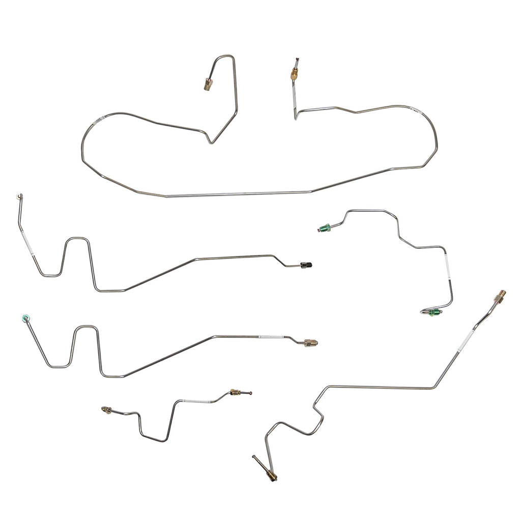06-09 Ram 1500 (MegaCab ONLY) 2500/3500 4wd, AWABS, with FINE thread at the ABS, Front Brake Line Kit; Steel - SSTubes
