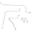 WKT9351OM- 93-95 Jeep Wrangler, non-ABS, Front Brake Line Kit; Steel - SSTubes