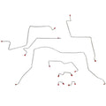 WKT9504OM- 95-97 Dodge Ram, 4wd, AWABS, Three Blocks on Driver Side Frame, Front Brake Line Kit Steel - SSTubes
