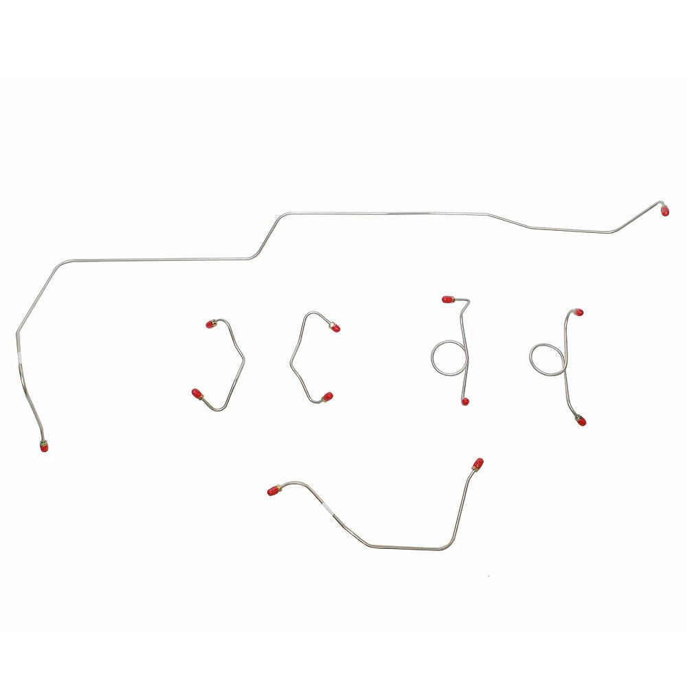 ZKT6503OM- 65-66 Ford Mustang w/ Disc Brakes, 6pc Brake Line Set; Steel - SSTubes