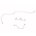 ZKT6602OM- 66 Ford Mustang w/ Power Drum Brakes, 3pc Front Brake Line Set; Steel - SSTubes
