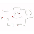 ZKT6705OM- 67-69 Ford Mustang w/ Power Drum Brakes, Front 5pc Brake Line Set; Steel - SSTubes